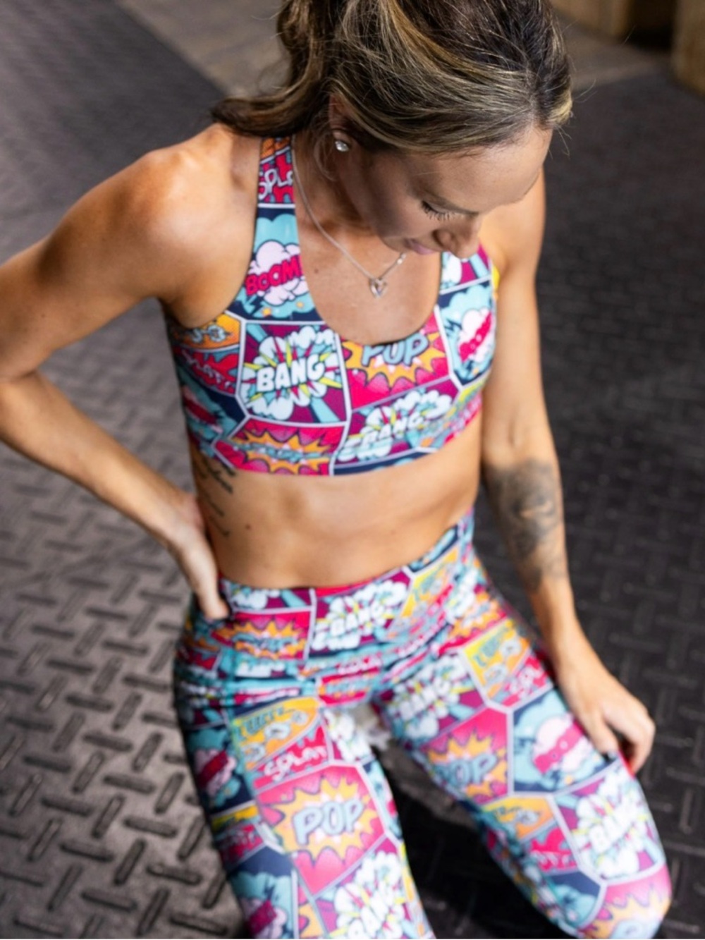 CVG Comic Book Pop Art Activewear Set - Sports Bra & Leggings